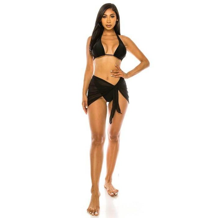 Womens Three-Piece Bikini Set - VacationGrabs