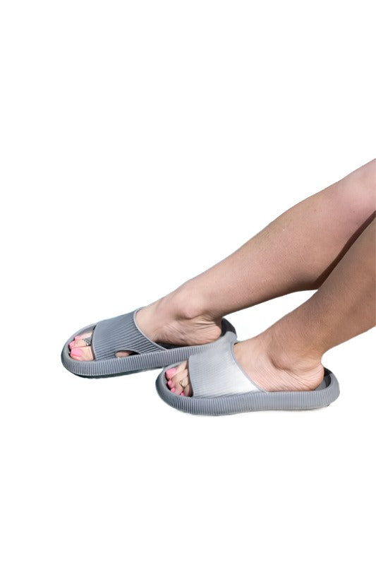 Women's Shoes - Sandals Women's Shoes Gray Insanely Comfortable Slides