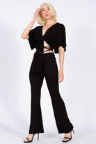 Pants with Strap Ties Around the Waist - VacationGrabs