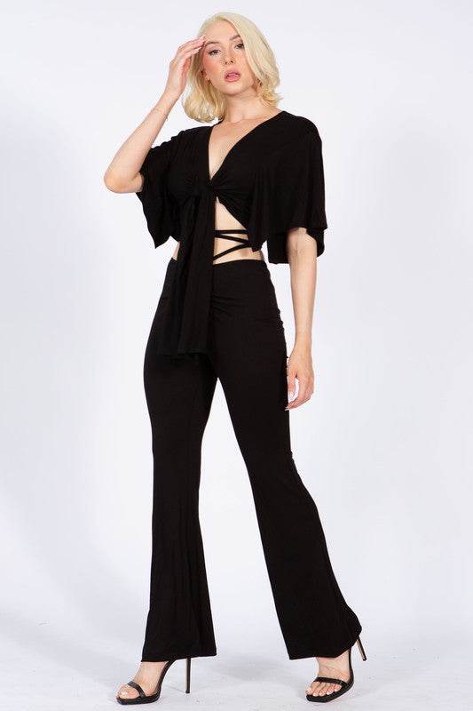 Pants with Strap Ties Around the Waist - VacationGrabs