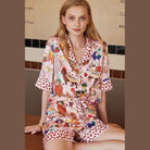 Printed two piece pajama set - VacationGrabs