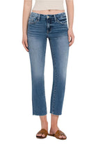 Women's JeansMid Rise Crop Slim Straight Jeans - VacationGrabs