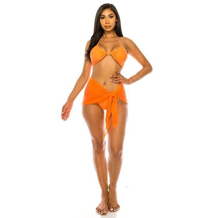 Womens Three-Piece Bikini Set - VacationGrabs