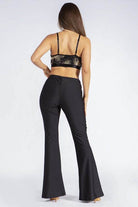 Basic Pants with Flared Leg - VacationGrabs
