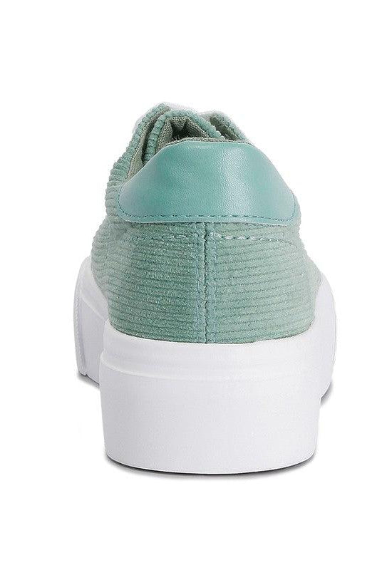 Women's Shoes - Sneakers Women's Tennis Shoes Hyra Solid Flatform Canvas Sneakers