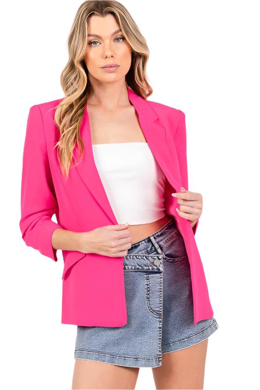 Women's BlazersPlus Classy Open-Front Casual Blazer - VacationGrabs