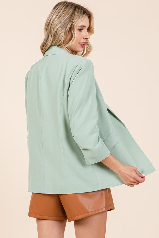 Women's BlazersPlus Classy Open-Front Casual Blazer - VacationGrabs