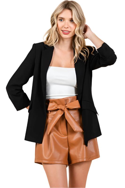 Women's BlazersPlus Classy Open-Front Casual Blazer - VacationGrabs