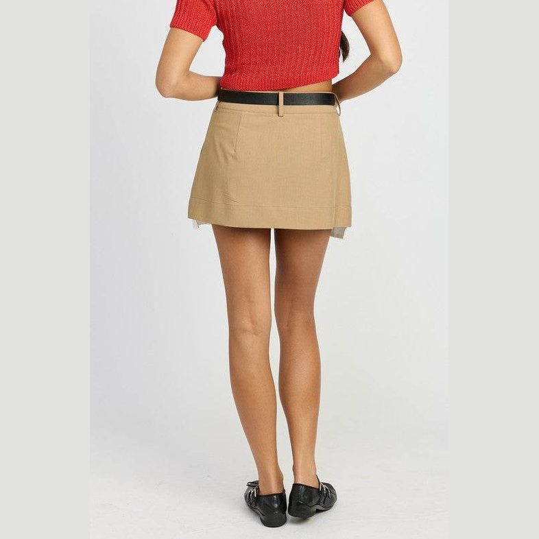 Grey Pleated Mini Skirt - VacationGrabs