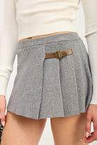 Women's SkirtsChocolate Pleated Mini Skort for Women - VacationGrabs