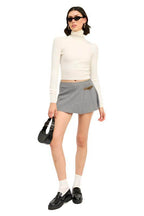 Chocolate Pleated Mini Skort for Women - VacationGrabs