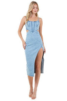 {{ product.product_type }} WOMEN FASHION DENIM MAXI DRESS