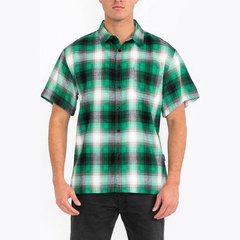 Mens Plaid Short Sleeve Flannel - VacationGrabs