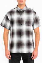 Mens Plaid Short Sleeve Flannel - VacationGrabs