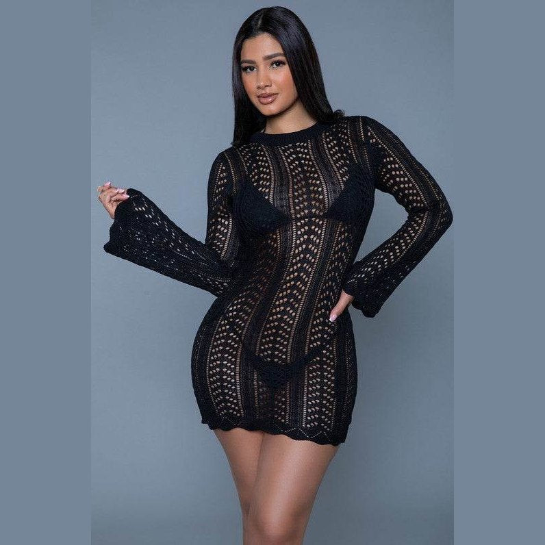 Kinsley Crochet Mini Dress - VacationGrabs
