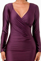 Women's DressesLong Sleeve Shiny Maxi Dress - VacationGrabs