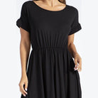 Black Backless Knot Strap Dress - VacationGrabs