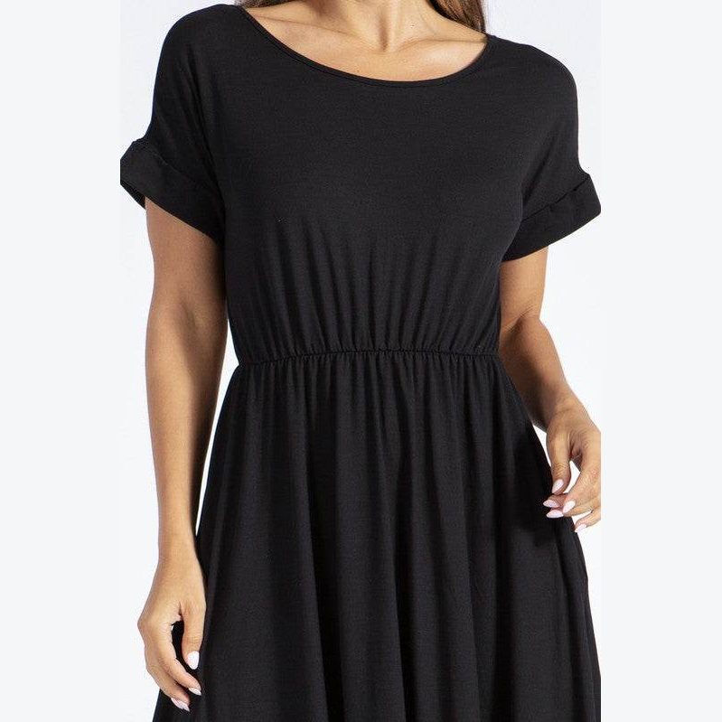 Black Backless Knot Strap Dress - VacationGrabs