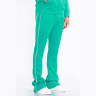 Mens Royal Blue Side Pipe Stacked Flare Pants - VacationGrabs