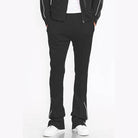 Mens Royal Blue Side Pipe Stacked Flare Pants - VacationGrabs
