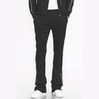 Mens Royal Blue Side Pipe Stacked Flare Pants - VacationGrabs