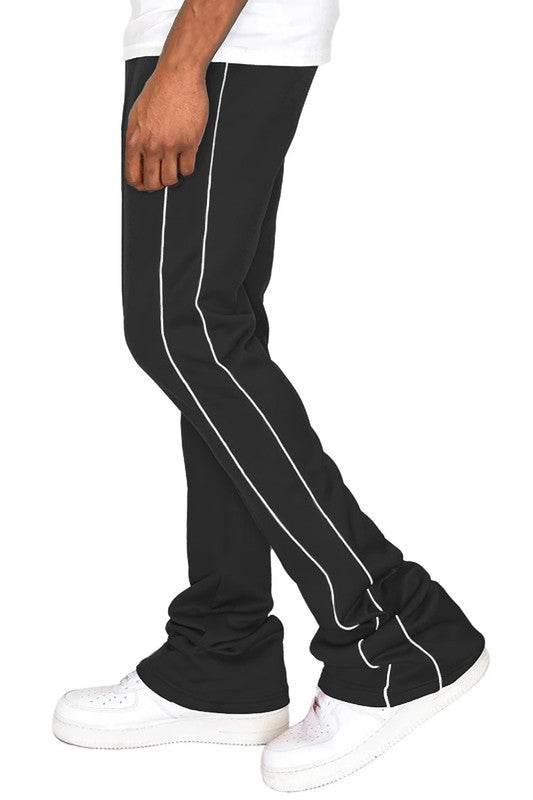 Mens Side Pipe Stacked Flare Pants 6 Colors - VacationGrabs