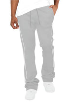Mens Side Pipe Stacked Flare Pants 6 Colors - VacationGrabs