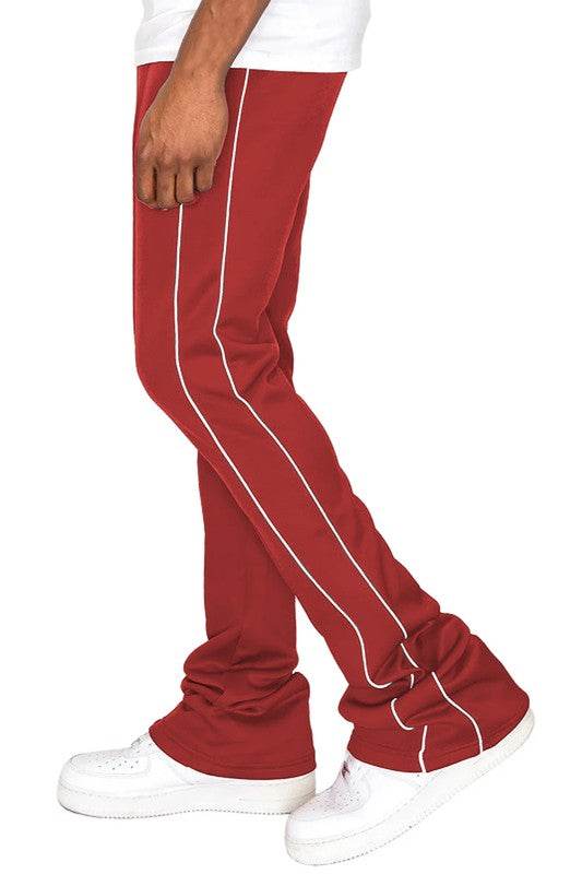 Mens Side Pipe Stacked Flare Pants 6 Colors - VacationGrabs