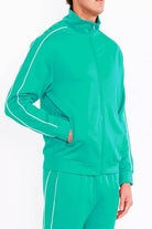 Mens Orange Side Pipe Track Jacket - VacationGrabs