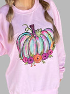 Women's Sweatshirts & HoodiesBright Pumpkin Crewneck Plus Size Sweatshirt - VacationGrabs