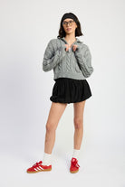 Women's SweatersHalf Zip Cable Knit Sweater - VacationGrabs