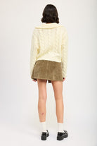 Women's SweatersHalf Zip Cable Knit Sweater - VacationGrabs