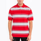 Old School Striped Pique Polo Shirt - VacationGrabs