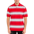 Old School Striped Pique Polo Shirt - VacationGrabs