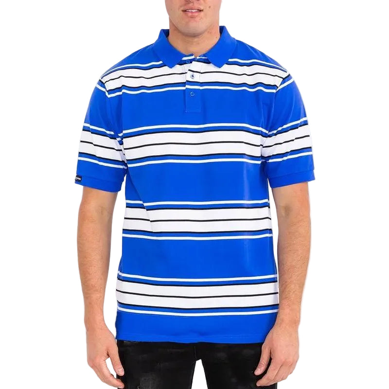 Old School Striped Pique Polo Shirt - VacationGrabs