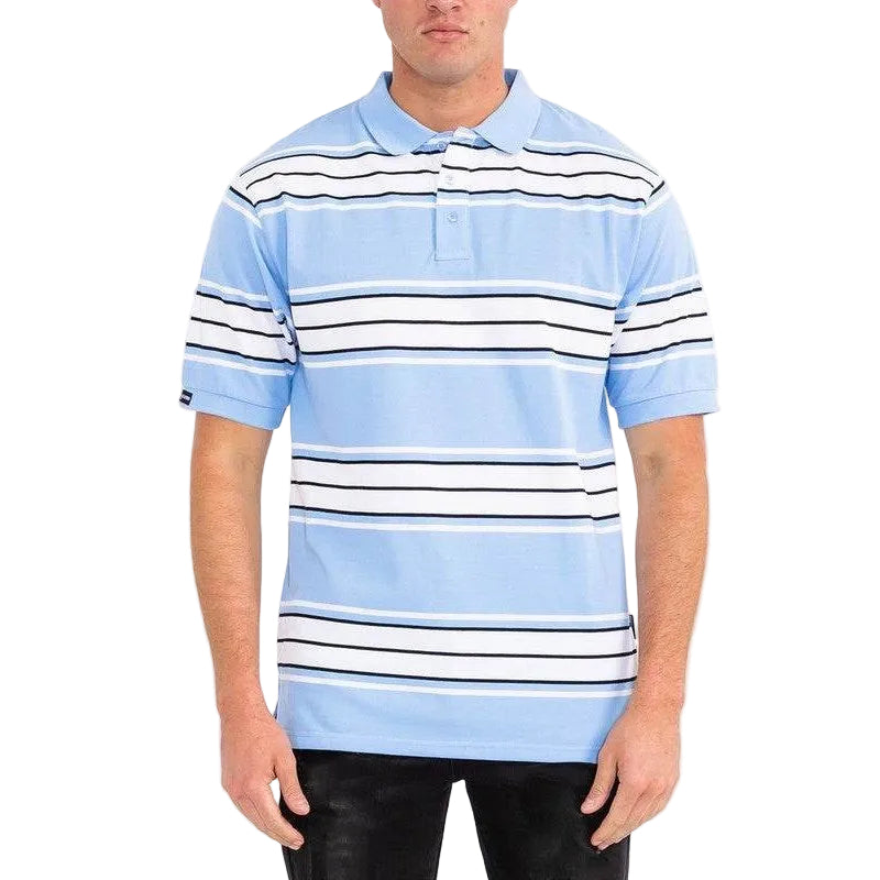 Old School Striped Pique Polo Shirt - VacationGrabs