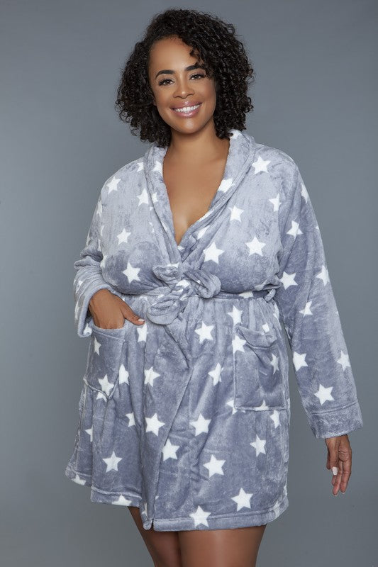 Women's Sleepwear/LoungewearKaylee Robe Star Print Womens Robe - VacationGrabs