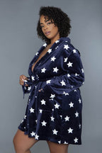 Kaylee Robe Star Print Womens Robe - VacationGrabs