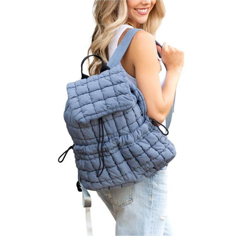 Stevie Quilted Puffer Backpacks - VacationGrabs