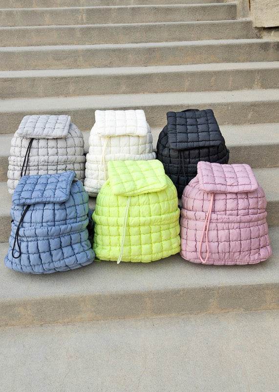 Stevie Quilted Puffer Backpacks - VacationGrabs