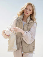Puffer Vest With Hoodie 