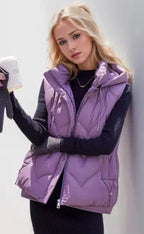 Puffer Vest With Hoodie 