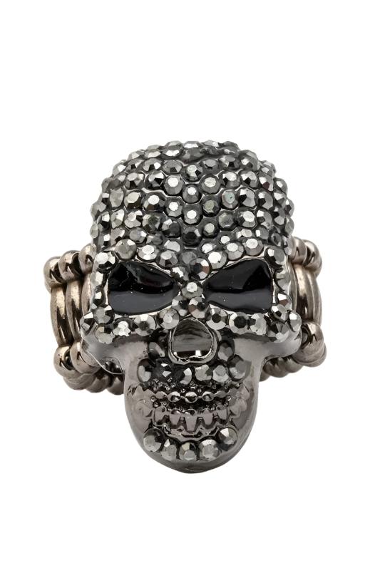 Women's Jewelry - RingsCrystal Skull Iconic Stretch Ring - VacationGrabs