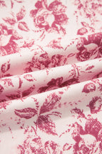 Floral Denim High Waist Pants