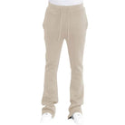 Mens Solid Fleece Flare Stacked Pants - VacationGrabs