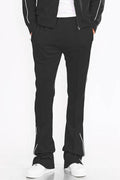 Mens Red Side Pipe Stacked Flare Pants - VacationGrabs