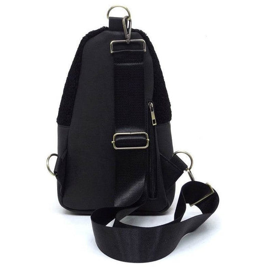 Terry Fur Sling Bag Backpack - VacationGrabs