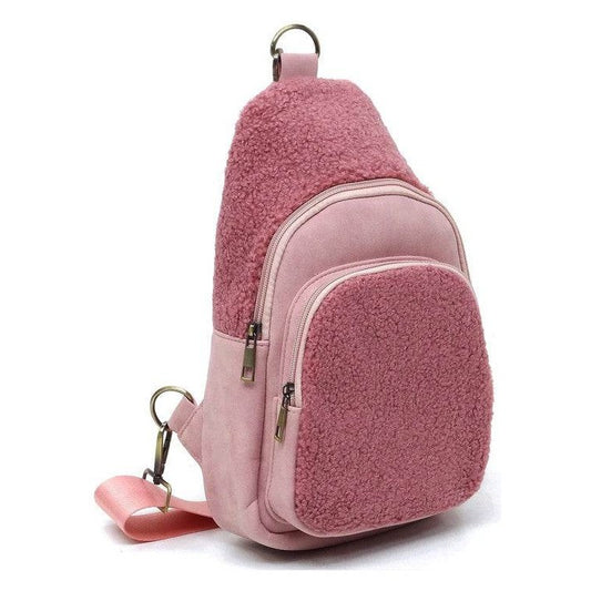 Terry Fur Sling Bag Backpack - VacationGrabs