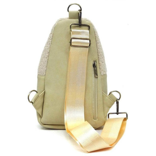 Terry Fur Sling Bag Backpack - VacationGrabs