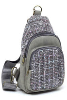 Colorful Tweed Sling Bag Backpacks - VacationGrabs